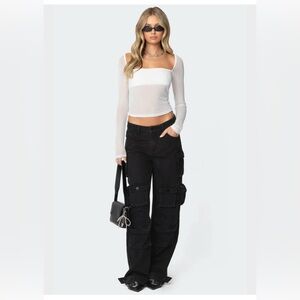 Edikted Oversized Boyfriend Cargo Jeans